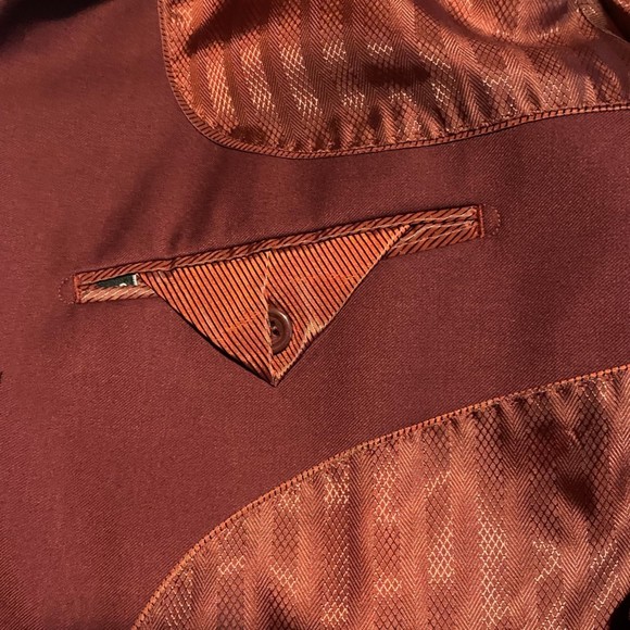 NWT Mens 3 pc Pallini Super 150’s Burgundy Suit Sz 52R/47W - Picture 6 of 10